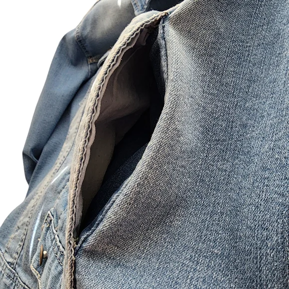 D.Jeans classic fit denim jacket light wash pockets button front sz xl nwt - Picture 8 of 16